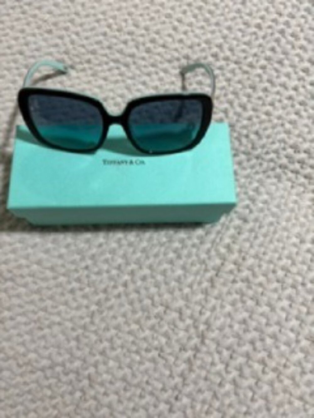 NEW : Tiffany TF 4110B Sunglasses 80559S Black/Blue 55-17-135 With Case - Picture 8 of 9